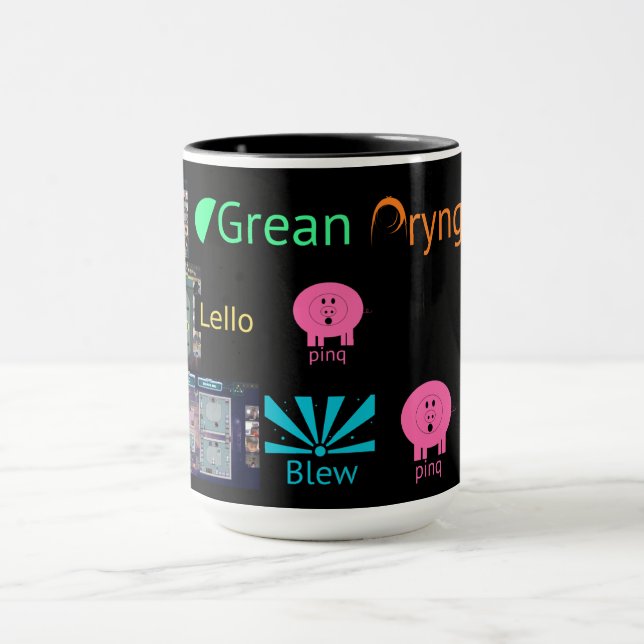 Spielplan für Syntheseteams mit Logos-Cup Tasse (Zentrum)