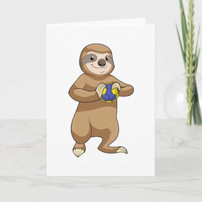 Spielplatz als Handballspieler mit Handball Karte (Vorderseite)