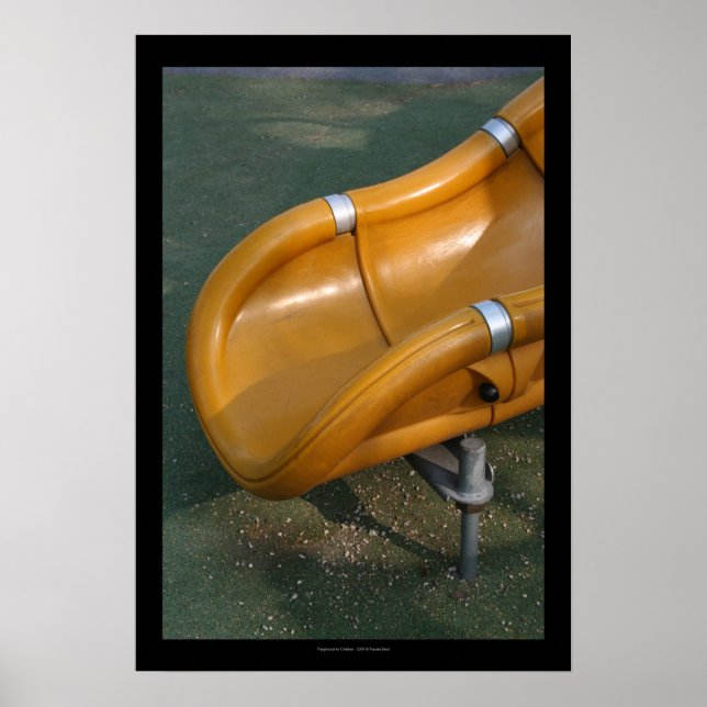 Spielplatz für Kinder 32 Gelbes Slide Poster (Vorne)