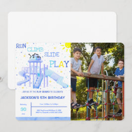 Spielplatz Geburtstagsfeier Foto Einladung