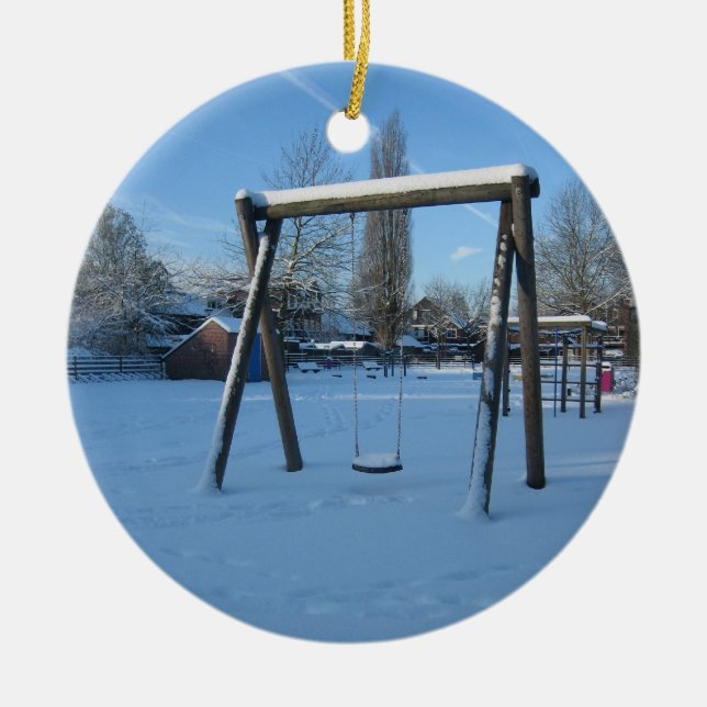 Spielplatz Keramik Ornament (Vorne)