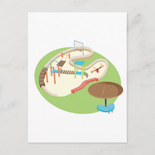 Spielplatz Postkarte
