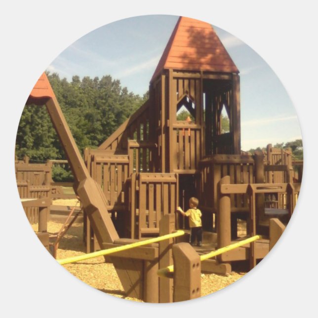 Spielplatz Runder Aufkleber (Vorderseite)