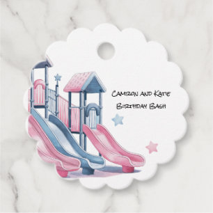 Spielplatz Slides Super Fun Geburtstag Bash Danke Geschenkanhänger