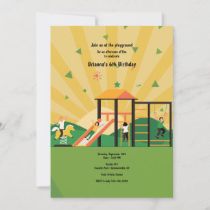 Spielplatz Sonnentag Einladung