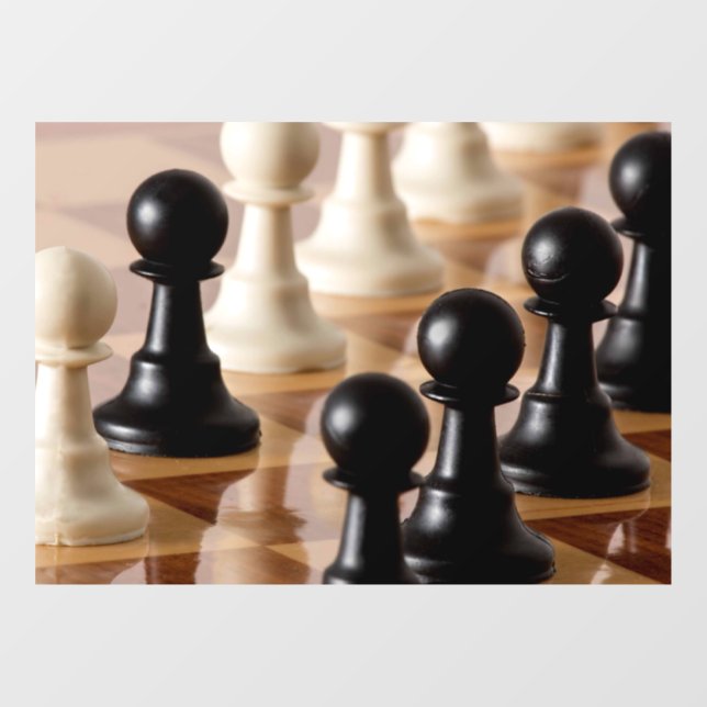 Spielplätze auf dem Schachbrett Fensteraufkleber (Blatt)