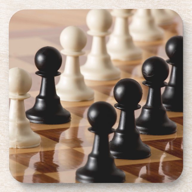 Spielplätze auf dem Schachbrett Getränkeuntersetzer (Vorderseite)