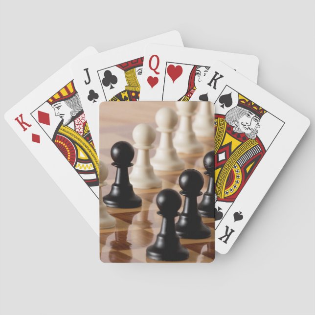 Spielplätze auf dem Schachbrett Spielkarten (Rückseite)