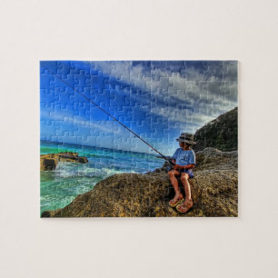 Spielpuzzle-Boy Fishing Puzzle