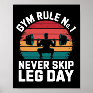 Spielregel Nr. 1: LG Day Retro Bodybuilding nie üb Poster
