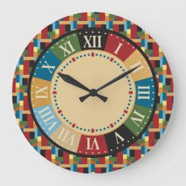 Spielsaal Colorful Geometrie Moderne Große Wanduhr