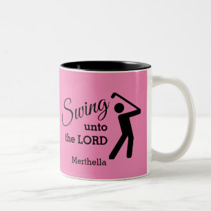 SPIELSCHWIMMEN AUF DEM LORD PINK Golf Zweifarbige Tasse