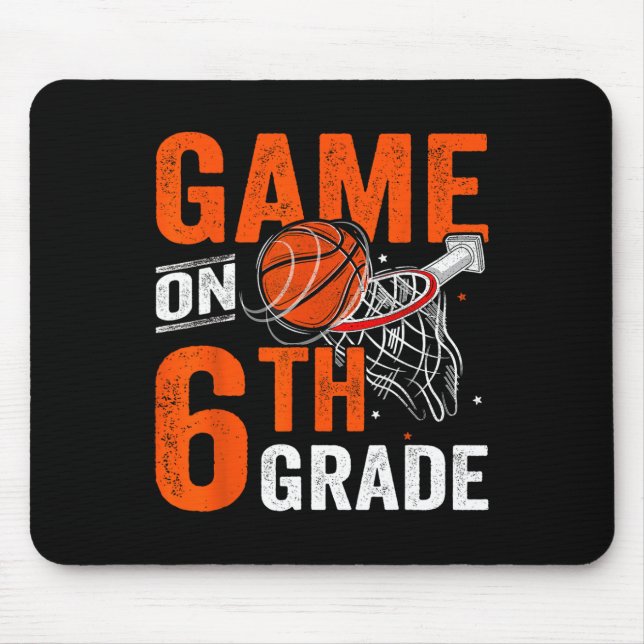 Spielspass auf dem sechsten Basketball-Platz Mousepad (Vorne)