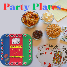 Spielspass für Poker in der Nacht Pappteller
