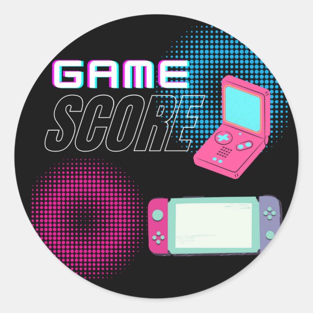 Spielstand Runder Aufkleber (Vorderseite)