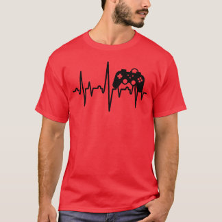Spielsteuerung Herzschlag Gamer-Junge T-Shirt