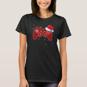 Spielsteuerung Weihnachts-Pyjama-Santa-Hut-Gamer-R T-Shirt