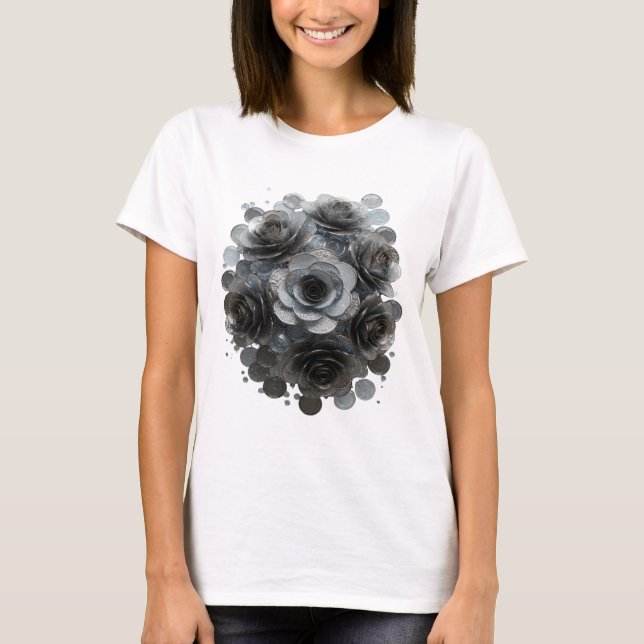 Spielt graue ABSTRACT ART Statement Design T-Shirt (Vorderseite)