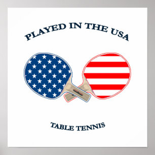 Spielt in USA Table Tennis Poster