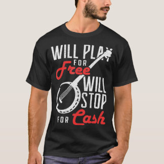 Spielt kostenlos Will Stopp für Cash Banjo T-Shirt
