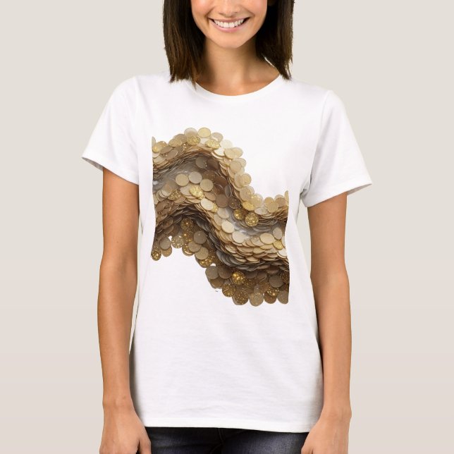 Spielt Silber ABSTRACT ART Design v2 T-Shirt (Vorderseite)
