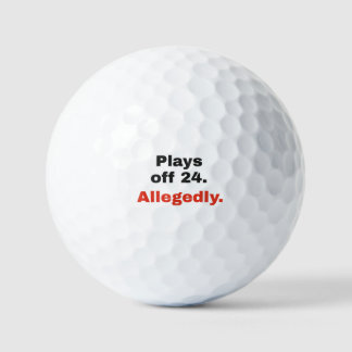 Spielt vorgeblich unter 24: Lustige Golfbälle