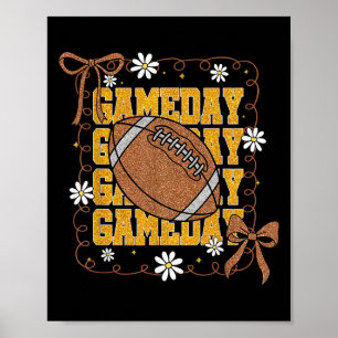 Spieltag Football-Saison Football Mama Mädchen Sch Poster