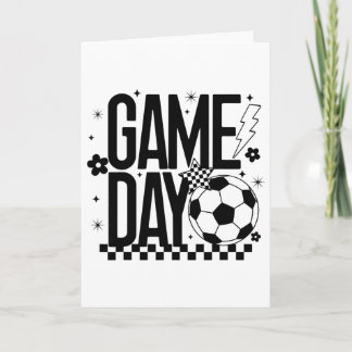Spieltag Fußball-Saison Mama Retro Kariert Lightni Karte