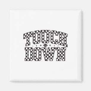 Spieltag Kariert Touchdown Saison Preppy Amerika Magnet