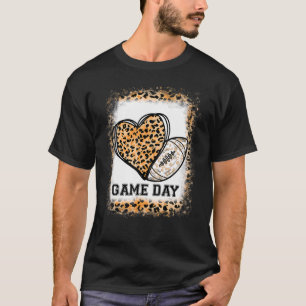 Spieltag mit Leopard Herzfußball Mama geblasen T-Shirt