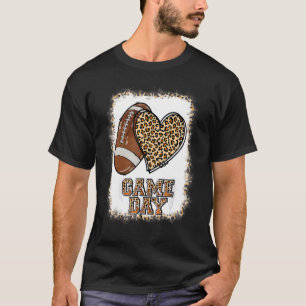 Spieltag mit Leopard Herzfußball Mama geblasen T-Shirt