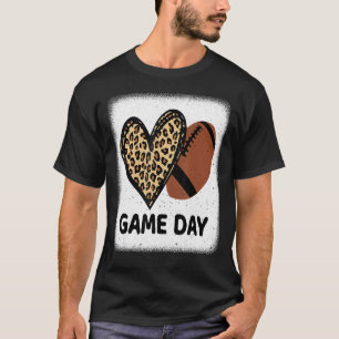 Spieltag mit Leopard Herzfußball Mama geblasen T-Shirt