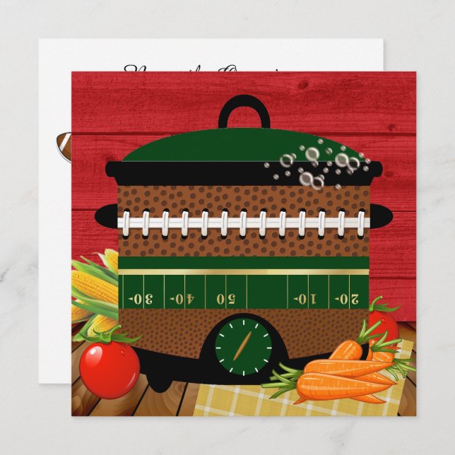 Spieltag / Pot Luck / Ansammlung Einladung (Vorne/Hinten)