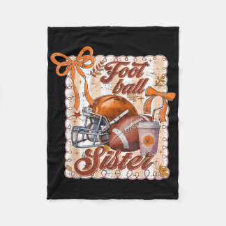 Spieltag Retro Touchdown Saison Fußball Schwester  Fleecedecke