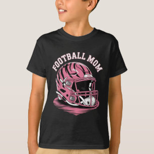 Spieltag Rosa Football-Mom-Energy-Helm Rosa Leopar T-Shirt