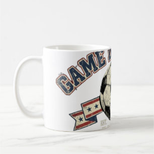 Spieltag Stimmung US Fußball Retro Fan Kaffeetasse