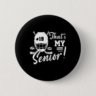 Spieltag-Trikot Nummer 19 Das ist mein Senior-Hock Button