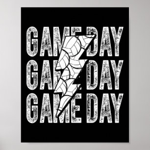 Spieltag Volleyll Blitzschlag Volleyll Mama Papa Poster