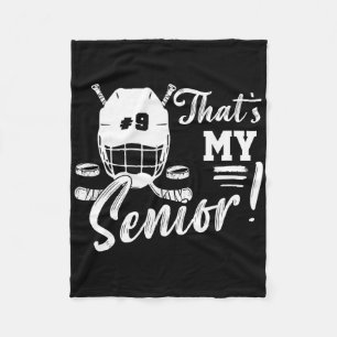 Spieltagstrikot Nummer 09 Das ist mein Senior-Hock Fleecedecke