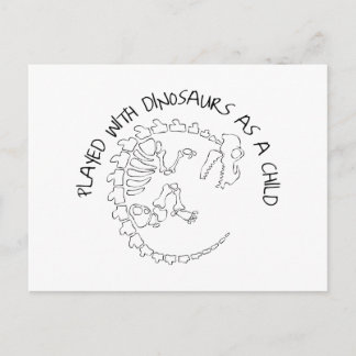 Spielte mit Dinosauriern als Kind Postkarte