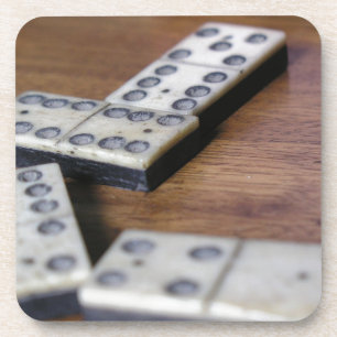 Spieltisch Domino Dominosteine Holz Alt Vintage Sp Untersetzer