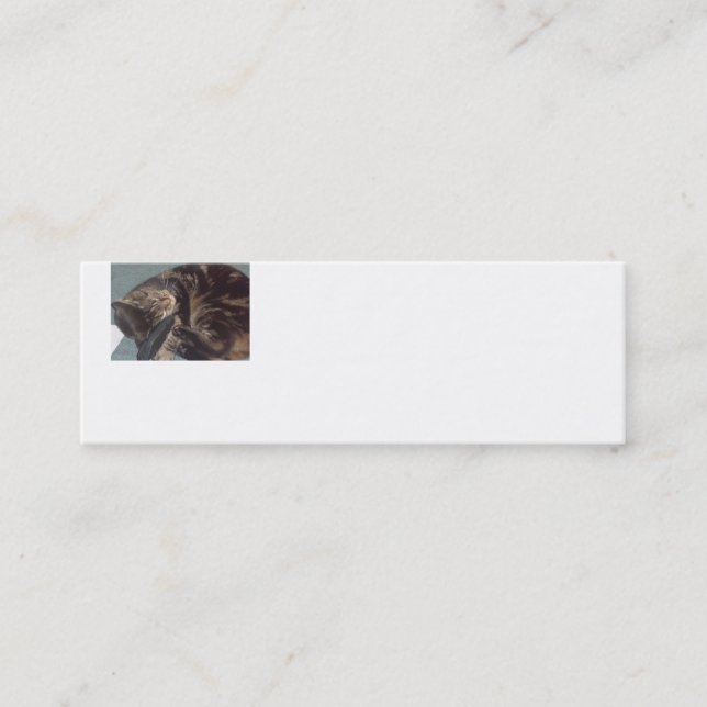 Spielvolle Dave Skinny White Business Cards (20 Pa Mini Visitenkarte (Vorderseite)