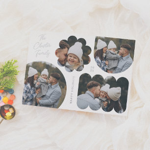 Spielvolle Formen Moderne Weihnachtsfotografie Col Folien Feiertagskarte