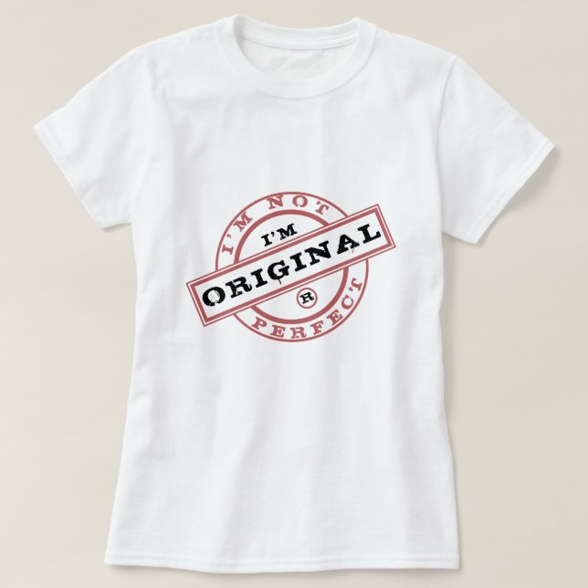 Spielvolle T - Shirt Briefmarke - Ich bin Original (Design vorne)