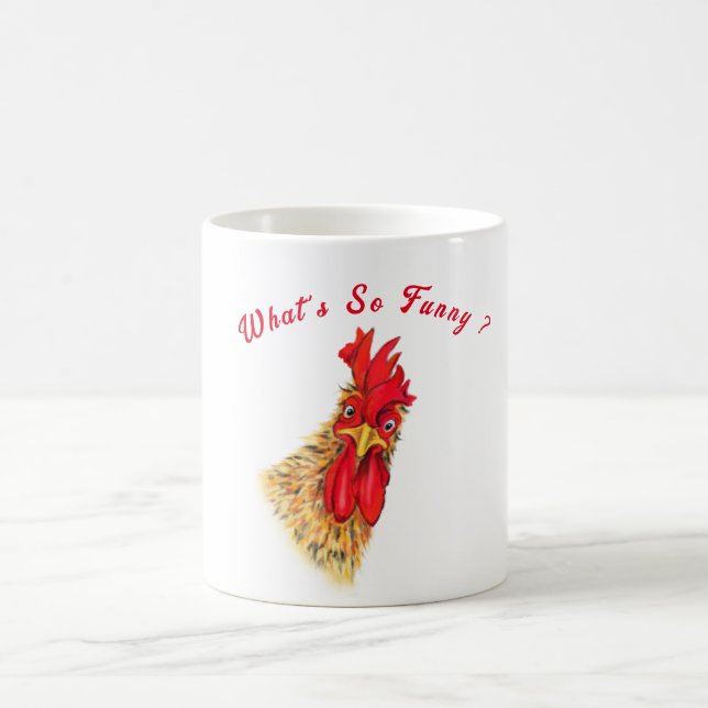 Spielvolle Tasse Geschenk Überraschender Rooster - (Mittel)
