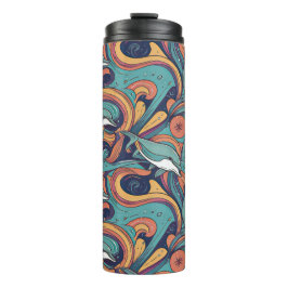 Spielvolles Delphinmuster - Ocean Inspiriert Desig Thermosbecher