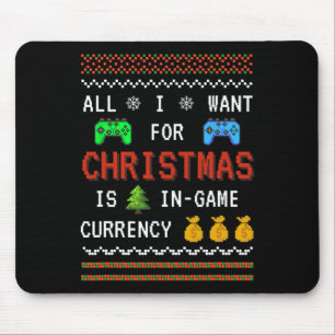 Spielwährung Weihnachtsfeiertag Videospiel Erwachs Mousepad