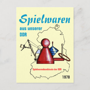 Spielwaren DDR Design Postkarte