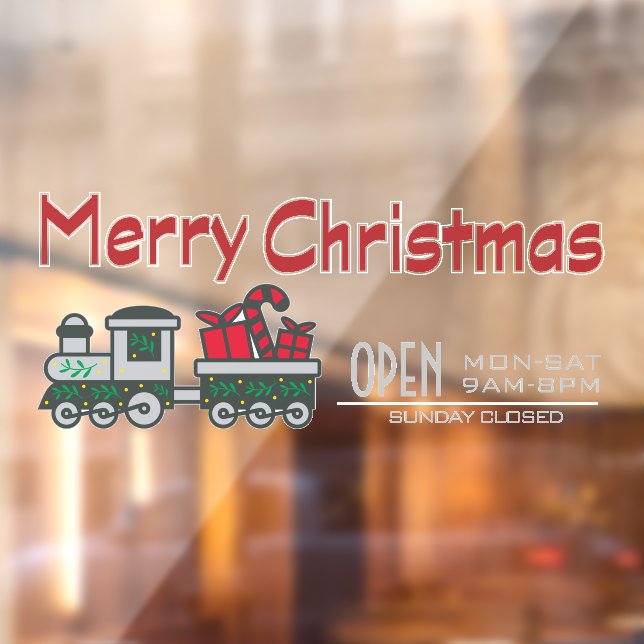 Spielwarengeschäft Firmenlogo Weihnachten Sonderan Fensteraufkleber (Blatt 2)