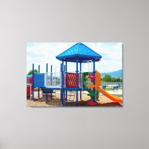 Spielzeit für die Kinder in Colorado Leinwanddruck